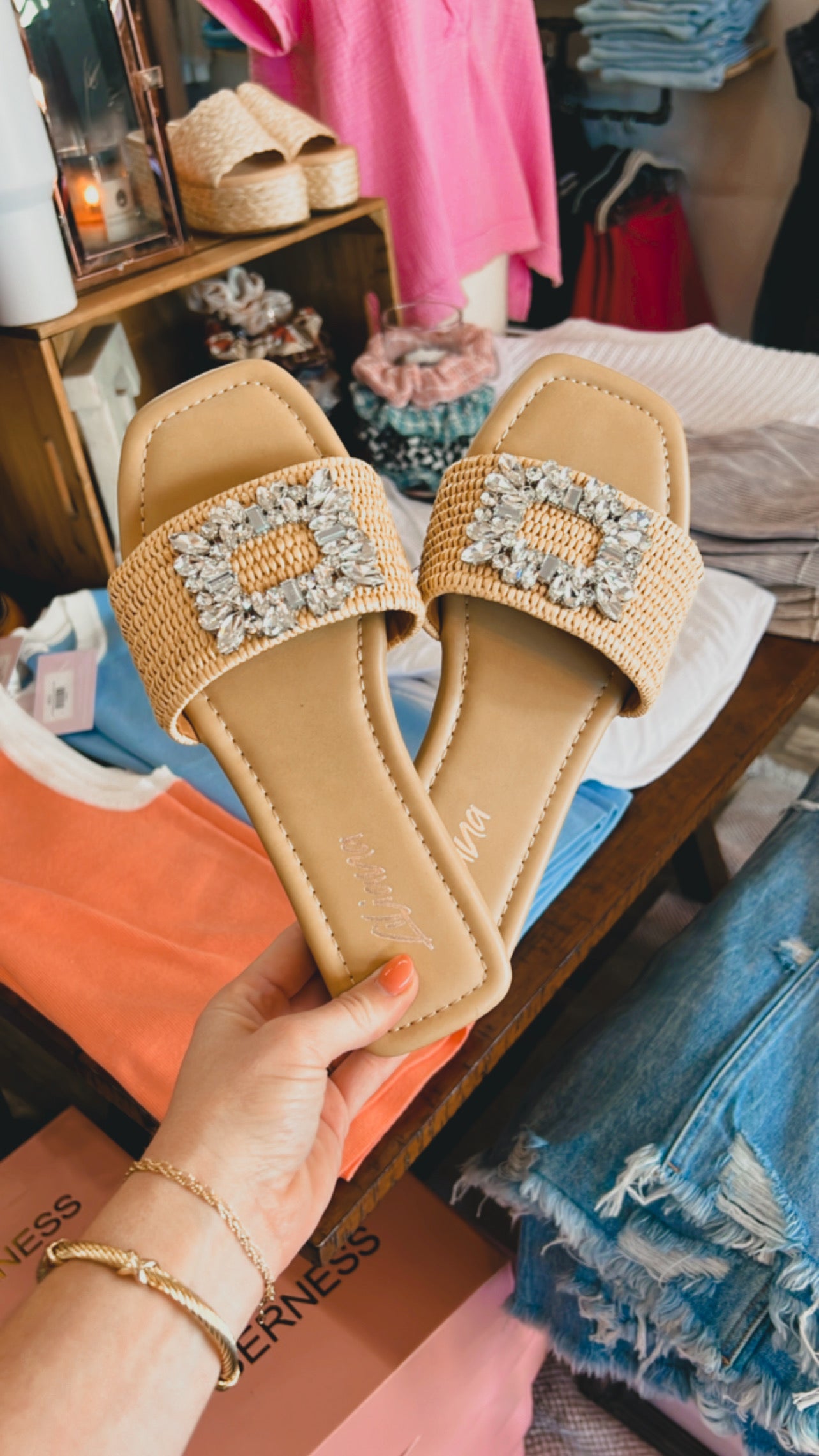 Crystal Square Sandals