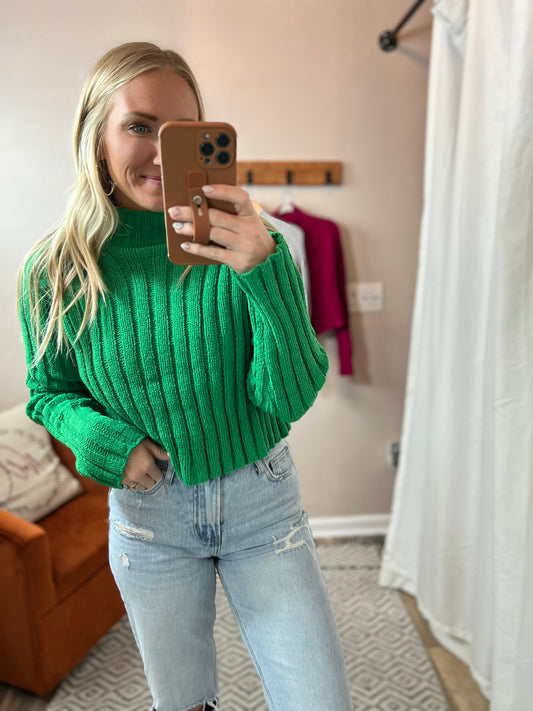 Cozy Knit Mock Neck Sweater