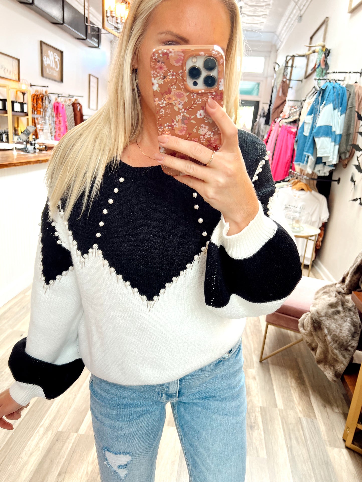 Dripping with Pearls Sweater