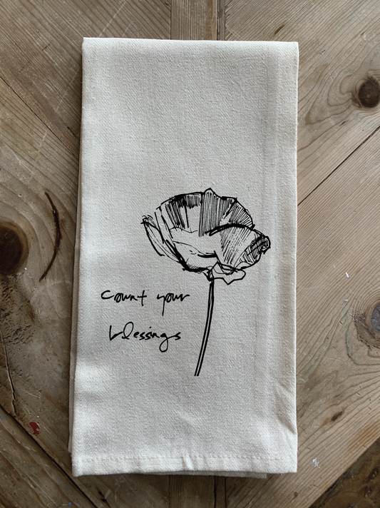 Count your blessings- Natural Towel
