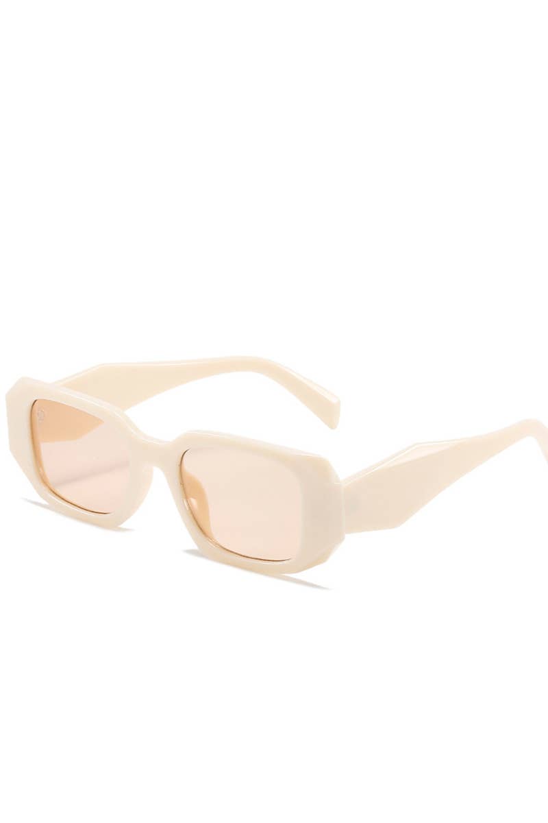 WIDE SQUARE FRAME FASHION SUNGLASSES_CWASG0094: BEIGE / (OS) 1
