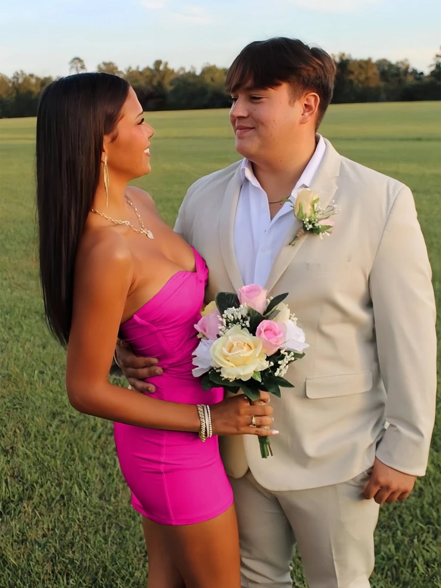 Strapless Fit and Flare Homecoming Dress - Image 24