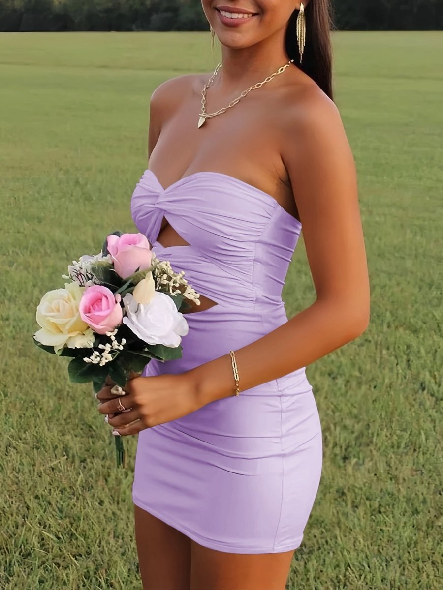 Strapless Fit and Flare Homecoming Dress - Image 25