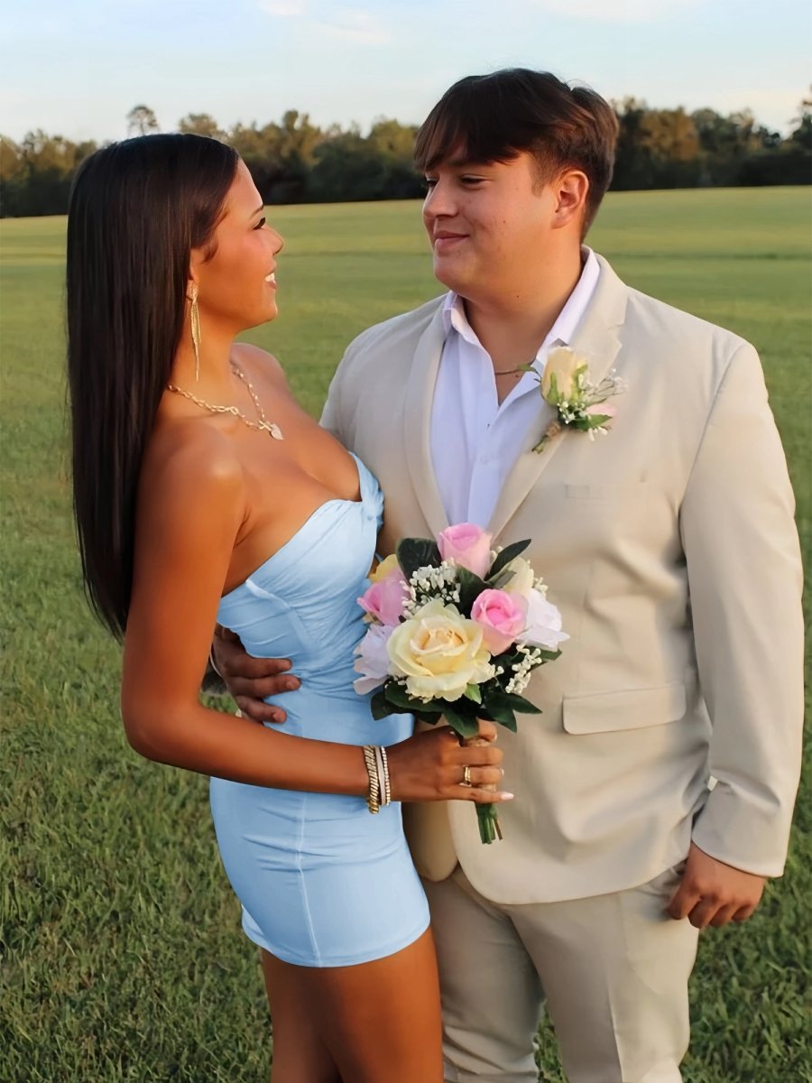 Strapless Fit and Flare Homecoming Dress - Image 8