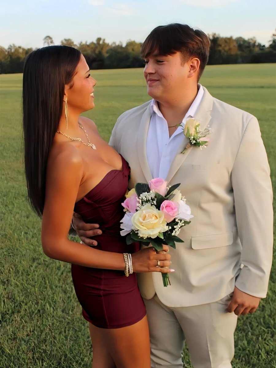 Strapless Fit and Flare Homecoming Dress - Image 14