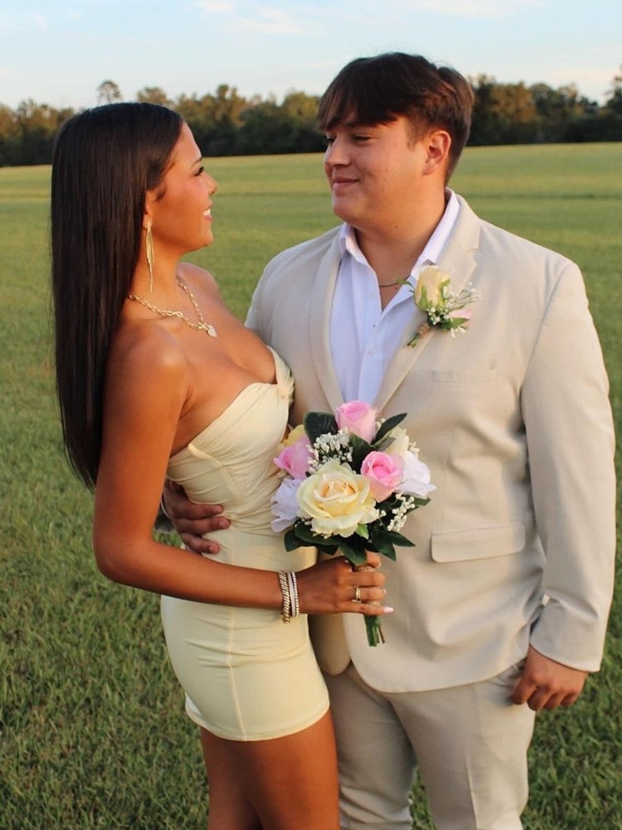 Strapless Fit and Flare Homecoming Dress - Image 2